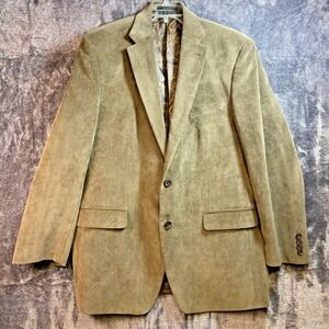 Lauren Ralph Lauren 44L Golden Brown Fine Wale Corduroy Blazer Jacket Sport Coat